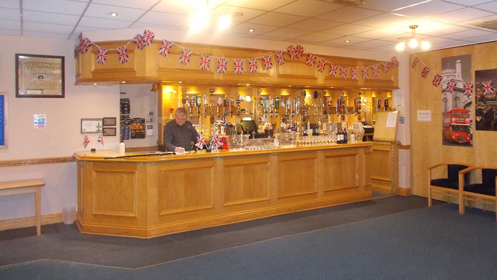 Bar area at Oxhey Conservative Club