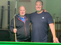 Snooker players at Oxhey Conservative Club