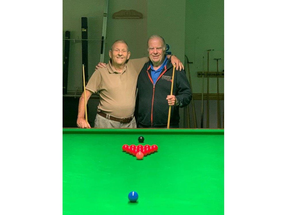 Snooker players at Oxhey Conservative Club 