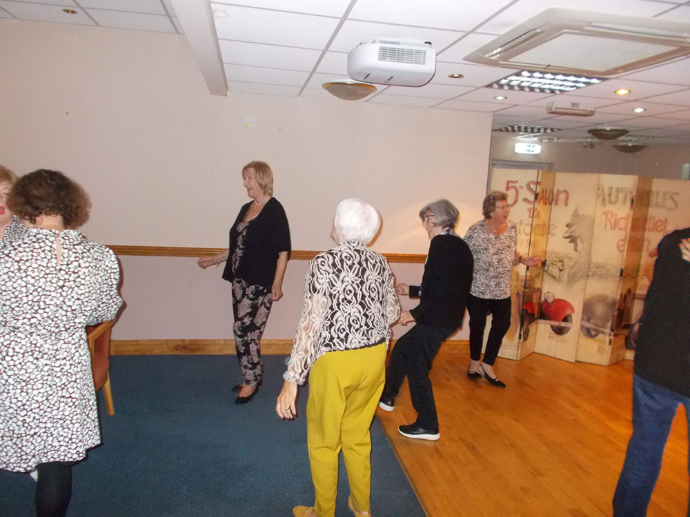 Members dancing at Oxhey Conservative Club 
