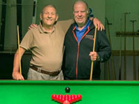 Snooker players at Oxhey Conservative Club 